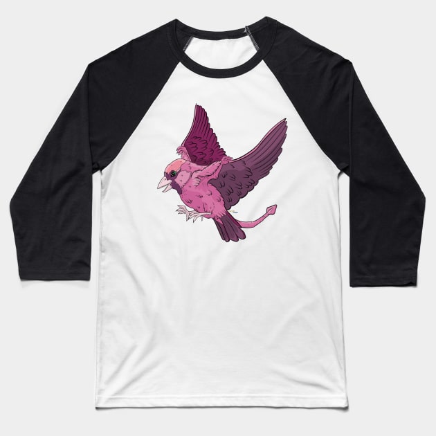 Punimals - Sparrow-dactyl Baseball T-Shirt by tygerwolfe